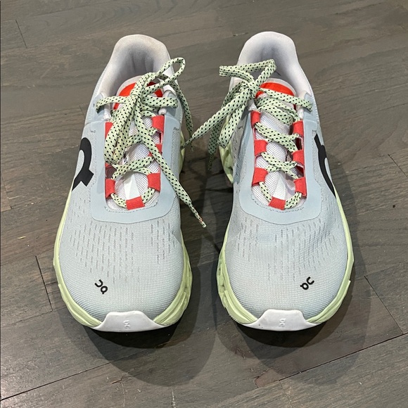 On Running Athletic Shoes - Light Gray with Red and Green Accents - Picture 1 of 6